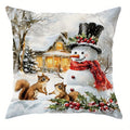 Axyaa Winter Wonderland Throw Pillow Cover for Sofa, Bedroom, Car - Festive Home Decor
