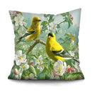 Axyaa Bird Oil Painting Cushion Cover - Chinese Style Home Decor