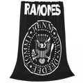 Axyaa Ramone Merch Punk Rock Flannel Blanket Vintage Throw Blankets for Home Hotel