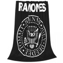 Axyaa Ramone Merch Punk Rock Flannel Blanket Vintage Throw Blankets for Home Hotel