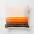 Axyaa Rainbow Tunnel Pattern Pillowcase Brown Plush Cover 45x45cm