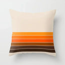 Axyaa Rainbow Tunnel Pattern Pillowcase Brown Plush Cover 45x45cm
