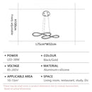 Axyaa LED Pendant Light Bar Remote Dimming Chandelier