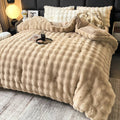 Axyaa Cozy Rabbit Fur Blanket: Soft Plush Comforter for Bed & Sofa