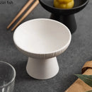 Axyaa Striped Ceramic Dessert Bowl Set for Molecular Cuisine and Snacks