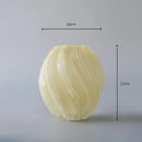 Malt Pink Twisted Glass Vase by Axyaa - Stylish Hydroponic Decor