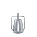 Axyaa Silver Glass Vase with Geometric Handle: Elegant Kettle for Living Room Decor