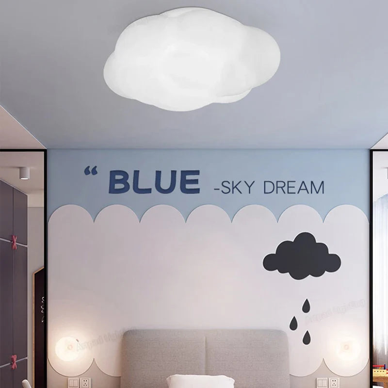 Axyaa White Cloud LED Pendant Light for Bedroom Kids Room and Living Room