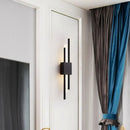 Axyaa Luxe Gold LED Tube Wall Sconce with Marble Accent