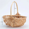 Axyaa Willow Rattan Storage Basket: Sturdy Woven Flower Arrangement Durable Wicker Basket