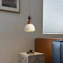 Axyaa Yellow Cave Stone Bedroom Small Chandelier Retro Solid Wood Lighting
