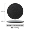 Axyaa Frosted Black & White Western Plate Set, Electroplated Cake & Steak Flat Plate