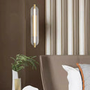 Axyaa Brass Gold Glass Wall Light Modern Sconce for Living Room Bedroom Aisle