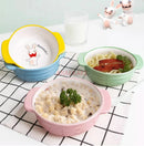 Axyaa Children's Ceramic Rice Bowl with Two Ears