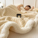 Axyaa Three-Layer Wool Bed Blankets for Cozy Nights
