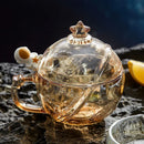 Axyaa Astronaut Glass Breakfast Cup with Lid and Spoon