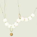 Axyaa Postmodern French Pendant Lamp: Living Room & Dining Room Glass Ball Pearl Pendant