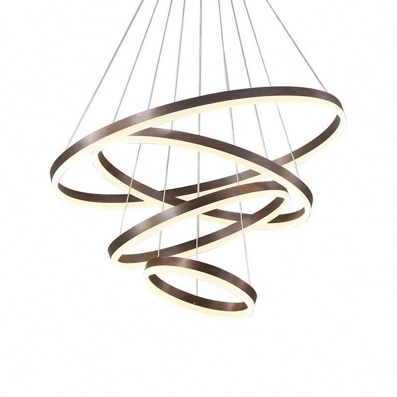 Axyaa LED Rings Ceiling Chandelier: Modern Living Room Dining Room Decor