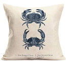 Axyaa Marine Life Blue Pillow Case Set - Home Decor Ocean Sailing Theme