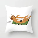 Axyaa Naughty Cat Home Decor Cushion Cover Square Polyester Pillowcase 45x45cm