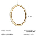 Axyaa Gold Metal LED Chandelier for Modern Home Decor