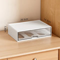 Axyaa Clear Cosmetic Organizer with Drawers - Desktop Storage Box for Makeup and Stationery
