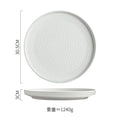 Axyaa Ceramic Plate Set of 4 - Hammer Pattern Tableware for Steak, Salad, Dessert