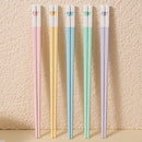 Axyaa Love Alloy Chopsticks Set - Non-Slip, Healthy, Korean Style, 5 Pairs