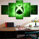 Axyaa Technology Xbox Logo Green Background Canvas Wall Art Print