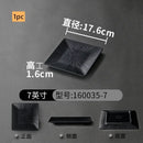 Axyaa Melamine Black Snack Plate: High Quality Square Dining Dish.