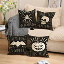 Axyaa Halloween Horror Linen Pillowcase 45x45 - Holiday Cushion Cover for Sofa