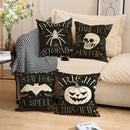 Axyaa Halloween Horror Linen Pillowcase 45x45 - Holiday Sofa Cushion Cover