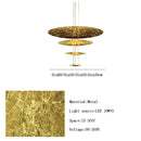 Axyaa Luxury Gold Disc Chandelier for Living Room & Dining Room