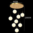 Axyaa Modern Duplex Staircase Pendant Light - Villa Magic Bean Style