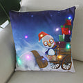 Axyaa LED Santa Claus Cushion Cover: Festive Light-Up Pillowcase for Home Decor