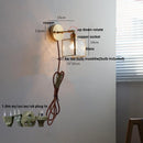 Axyaa Clear Glass LED Wall Sconce Pull Chain Switch Modern Mirror Light