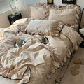 Axyaa Summer Ice Silk Lace Four-Piece Bedding Set - Korean Style