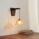 Axyaa Modern Walnut Copper LED Wall Light for Home Decor