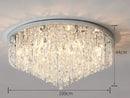 Axyaa Crystal Pendant Chandelier with E14 Holder for Modern Bedroom Lighting