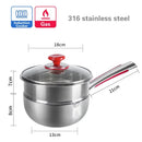 Axya Non-Stick Snow Pan Set, Large and Mini Soup Pots, Cookware for Boiling Milk and Sugar