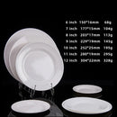 Axyaa White Melamine Dinner Plate Set - Western Steak Tray - Tableware Dish Plates