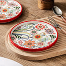 Axyaa Ceramic Vegetable Plate - Butterfly Love Flower Ins Style Anti-Scalding Dish