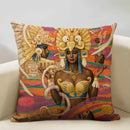 Axyaa Vintage African Indian Sexy Girl Women Oil Painting Cushion Cover
