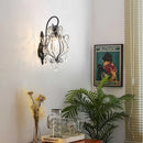 Axyaa Retro Crystal Wall Lamp for Living, Dining, Bedroom, Corridor
