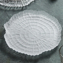 Axyaa Irregular Shape Glass Dinner Plates for Pasta, Steak, Sushi, and More