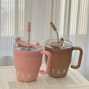 Axyaa Stainless Steel Insulated Portable Drinkware Cup with Straw