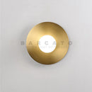 Axyaa Round LED Wall Lamp Gold/Black, Home Lighting Fixture for Living Room, Stair Light