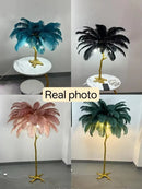 Axyaa Resin Feather Floor Lamp Light for Luxury Home Decor