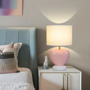 Axyaa Elegant Heart LED Floor Lamp Creamy Pink Ceramic Modern Home Lighting