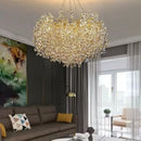 Axyaa Modern Crystal Pendant Chandelier for Dining Room, Living Room, and Bedroom
